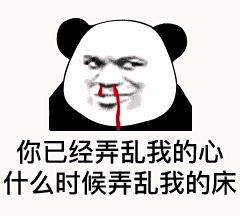 金馆长熊猫00110-你已经弄乱我的心什么时候弄乱我的床.gif