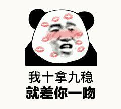 金馆长熊猫00121-我十拿九稳就差你一吻.gif