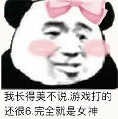 金馆长熊猫00226-我长得美不说游戏打的还很6完全是女神.gif